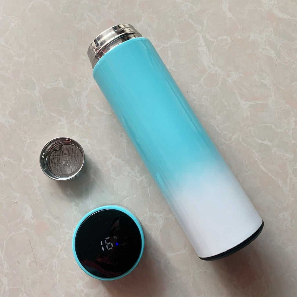 Led Temperature Display Vacuum Thermal Flask 304 Stainless Steel 13 Colours Thermos Bottle Cute