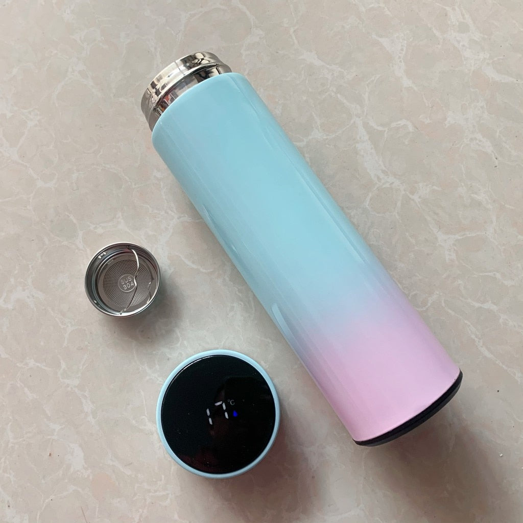 Led Temperature Display Vacuum Thermal Flask 304 Stainless Steel 13 Colours Thermos Bottle Cute